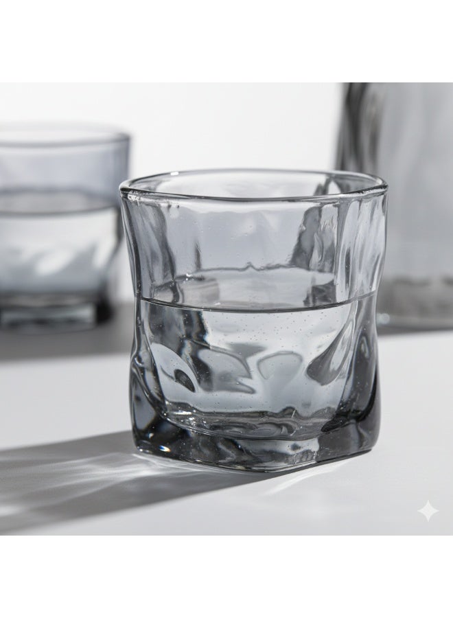 Luxury Glass Water Set with Modern Water Ripple Design – 5 Pieces – 1500ml High Borosilicate Heat-Resistant Glass Pitcher with 4 Thick Glass Cups 230ml – Leak-Proof Silicone & PP Lid – Minimalist Matte Elegant Style – Cold and Heat Resistant – Perfect for Water, Juice, Detox Drinks & Daily Home Use - Image 5